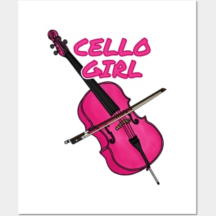 Cello Girl Female Cellist String Quartet Funny Posters and Art